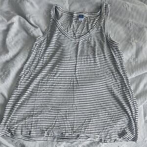 Old Navy Black and White Striped Tank Top
